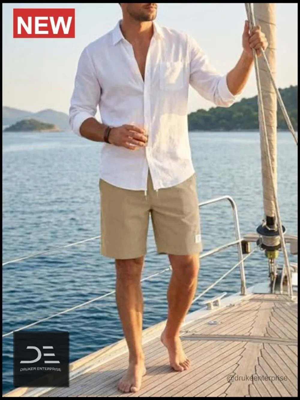 Men's Corduroy Shorts Elastic Waist Drawstring Lightweight Summer Casual Shorts